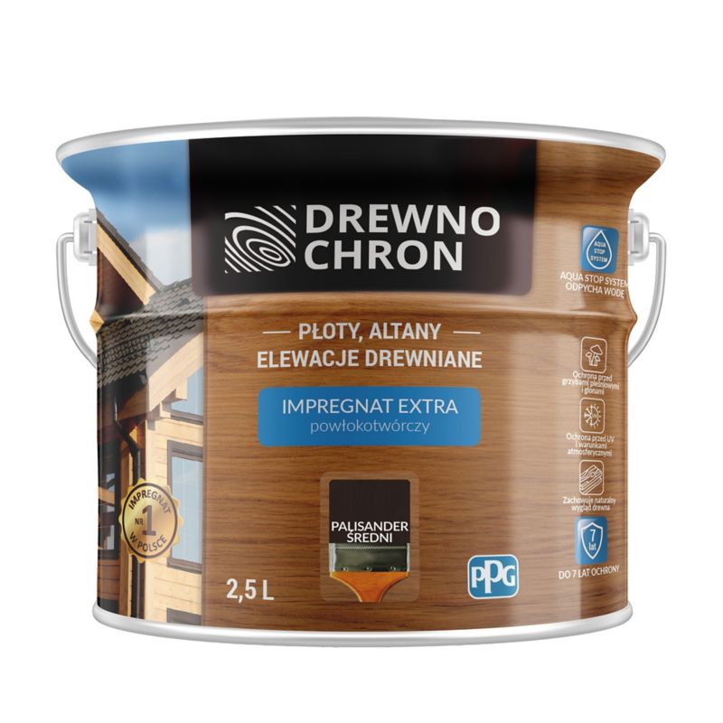 Drewnochron Extra overfladebeskyttende imprægnering palisander mellem 2,5 l