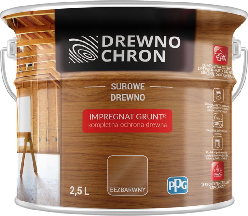 Drewnochron Grunt R klar træimprægnering 2,5 l