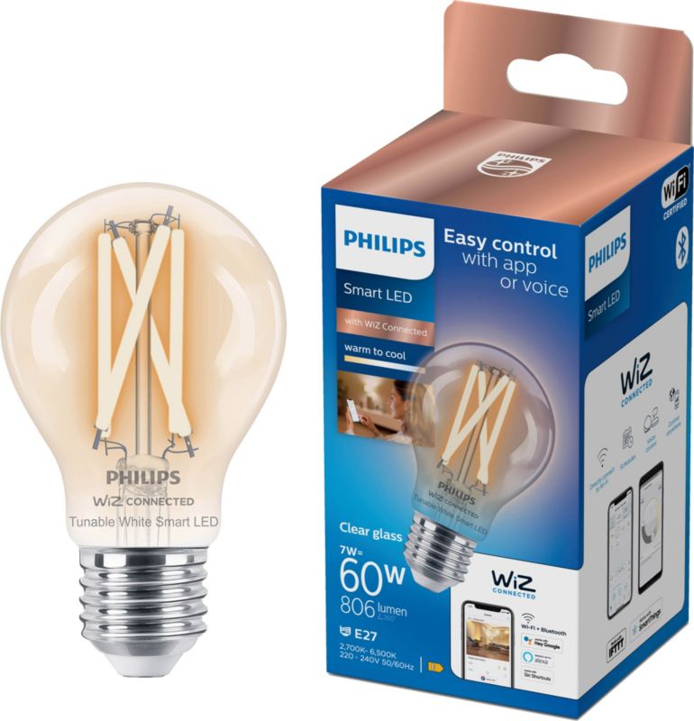 Smart LED-pære A60 E27 2700/6500 K Hvid