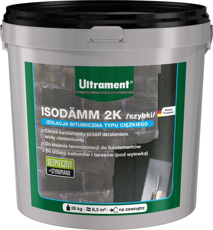 Ultrament Isodamm 2K tykbitumenisolering hurtig 28 kg