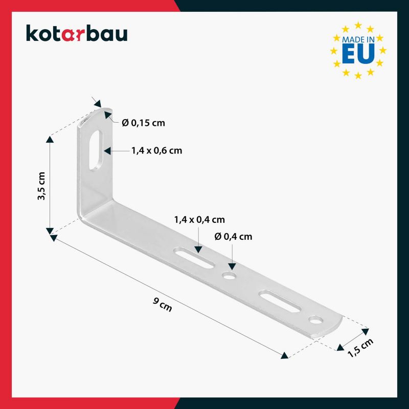 KOTARBAU tømrer-vinkelbeslag 90x35x15 mm, 25 stk.