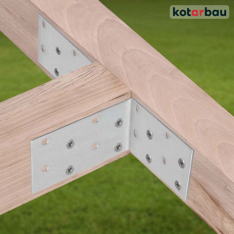 KOTARBAU tømrerbeslag vinkelbeslag 80x80x40 mm, 50 stk.