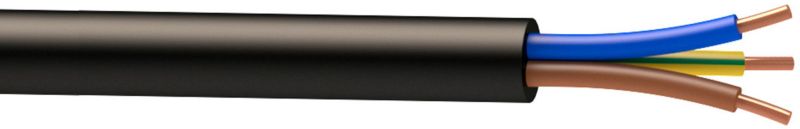 Installationskabel AKS Zielonka YKY 3 x 1 mm² 0,6/1 kV 1 m