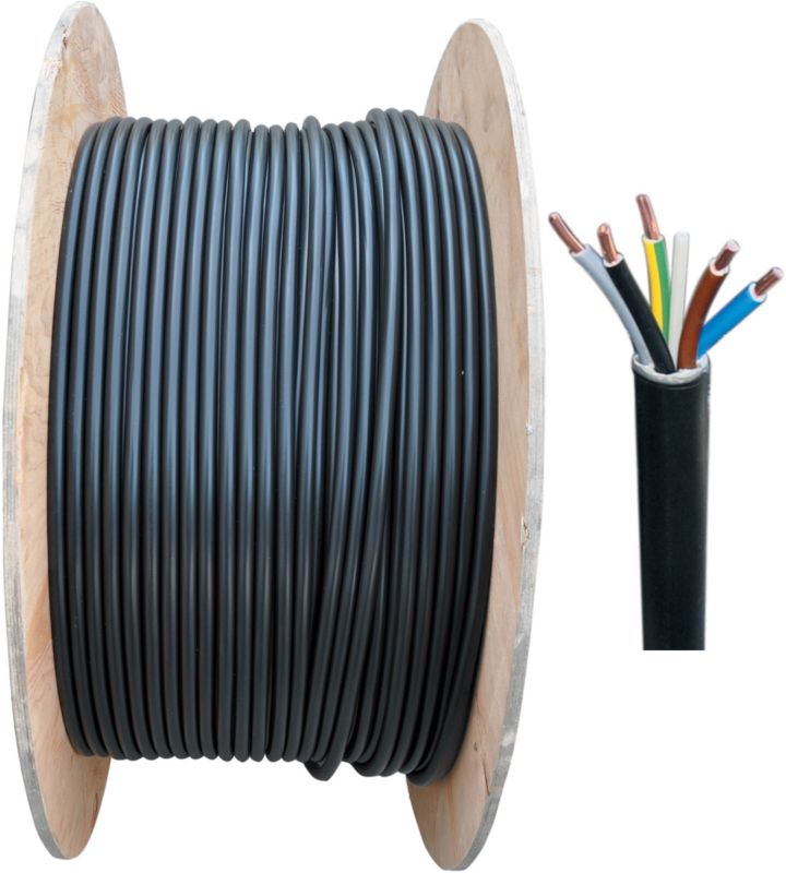 Installationskabel AKS Zielonka YKY 3 x 2,5 mm² 0,6/1 kV 1 m