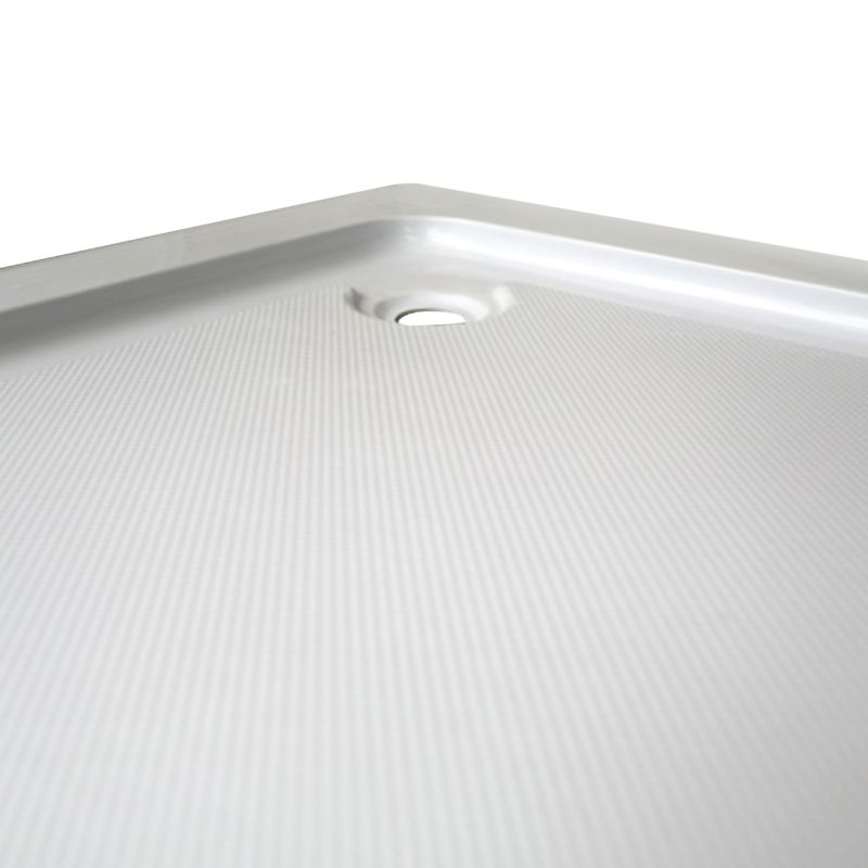 Halvrund brusekabine Arkell 80 x 80 cm med lav brusebund i mat‑sort