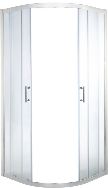 Halvrund brusekabine Onega 90 x 90 x 190 cm krom/transparent