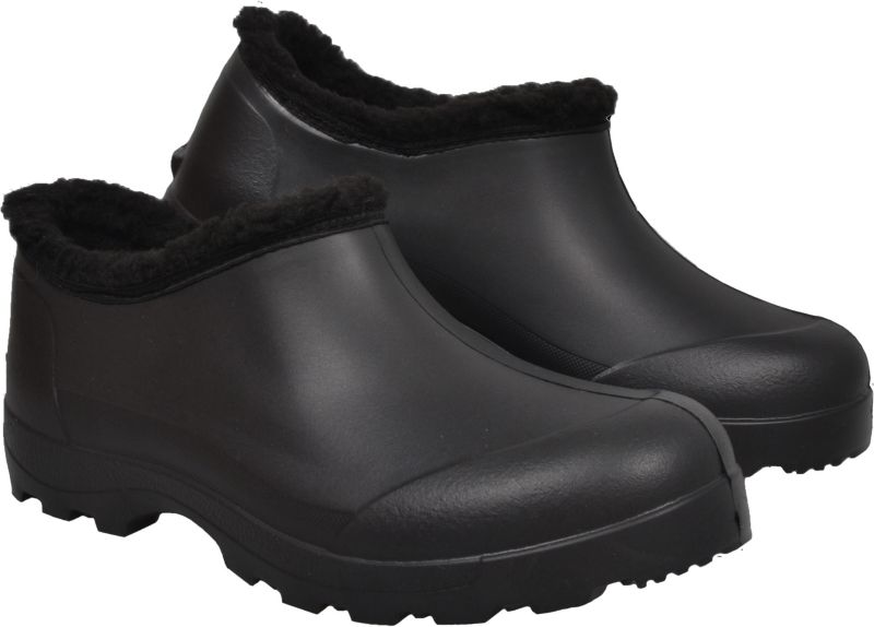 Kort sorte Trewor gummistøvler med for, størrelse 46