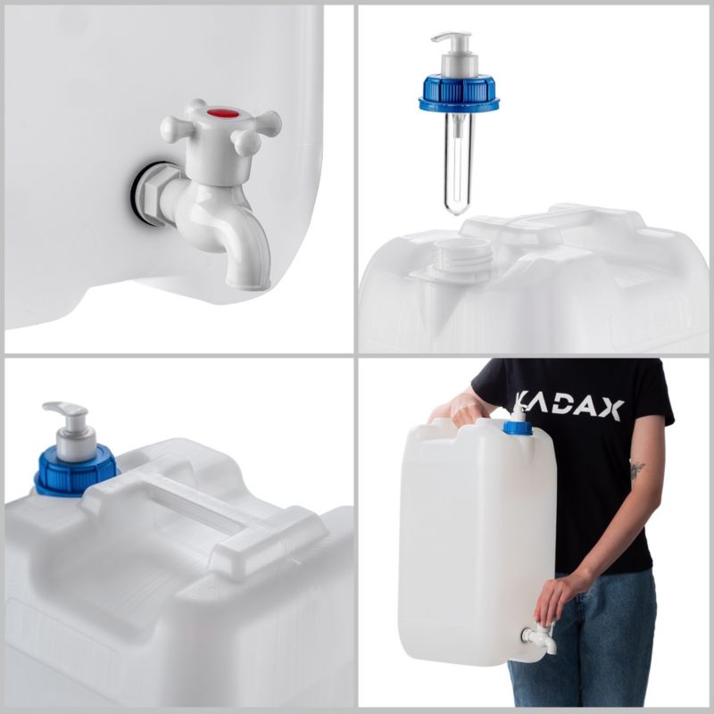 Kadax 30L vandkanister med håndvask, beholder, dispenser og hane