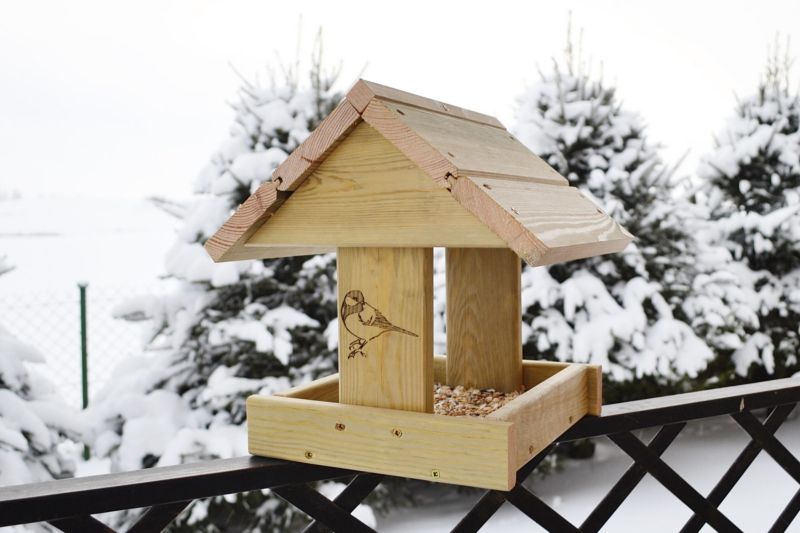 DIY fuglefodderhus Meblogród til selvmontering, 1 stk