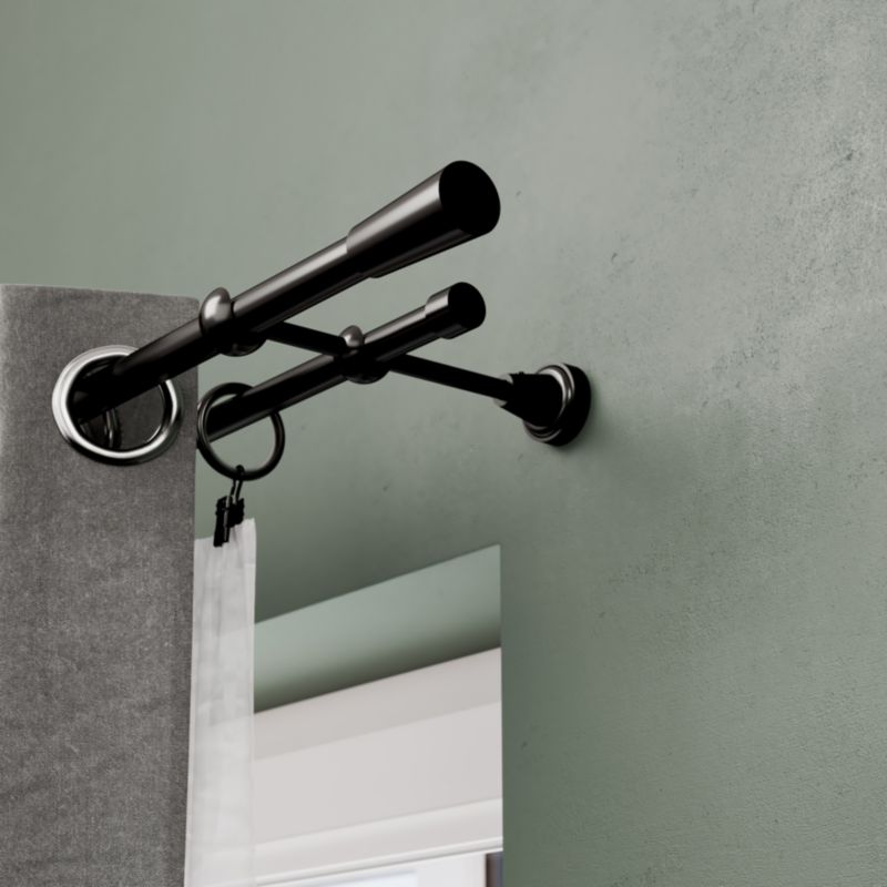 GoodHome Kimlos II enkelt gardinstang 19 mm 200 cm konisk mat-sort