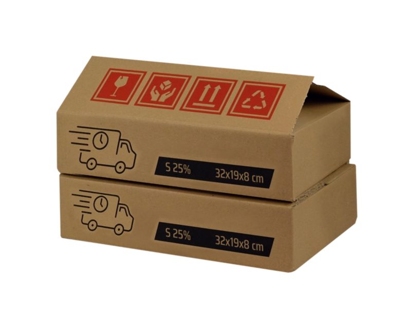 Flyttekarton til forsendelse S 32 x 19 x 8 cm, 2 stk.