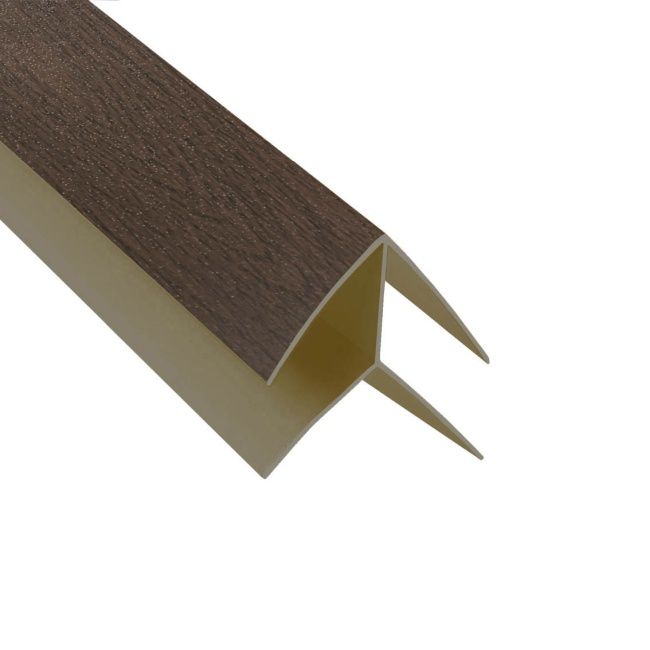 Udvendig hjørneliste Poliprofile 2700 x 30 mm valnød