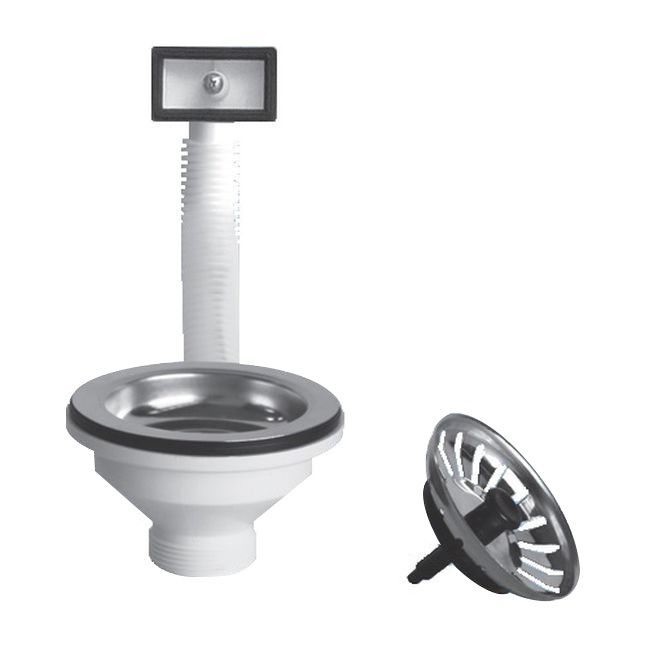 3,5" klik-klak bundventil med overløb