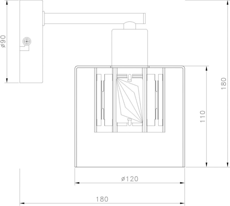 Elmo 1-punkts væglampe E14 mat-guld