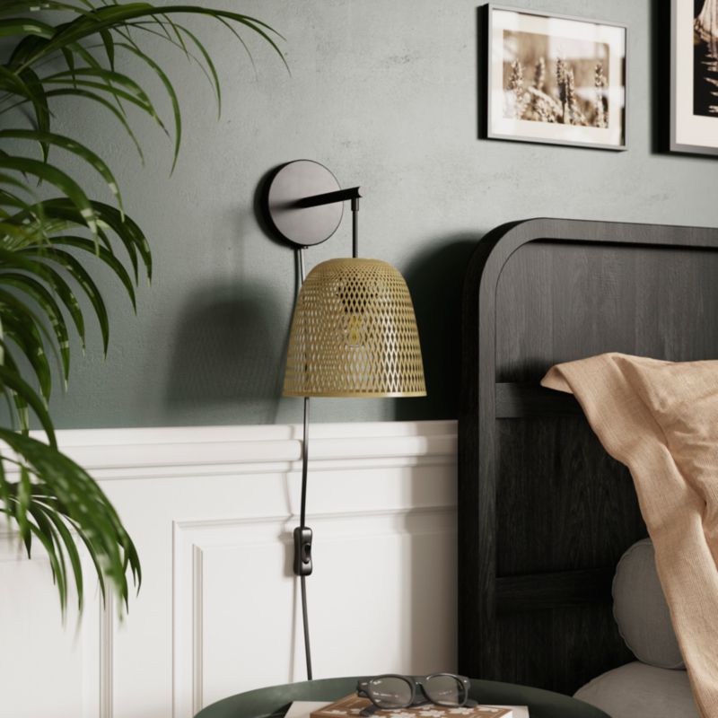 GoodHome Calume væglampe 1 x E14 bambus