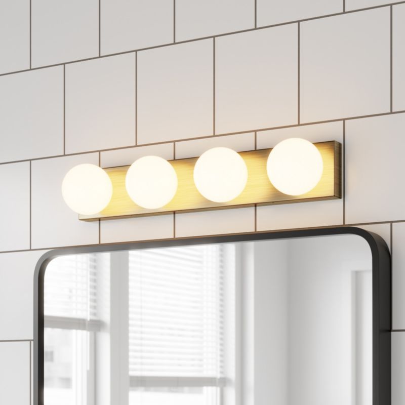 GoodHome Dorres 4-punkts væglampe G9 IP44 mat‑guld