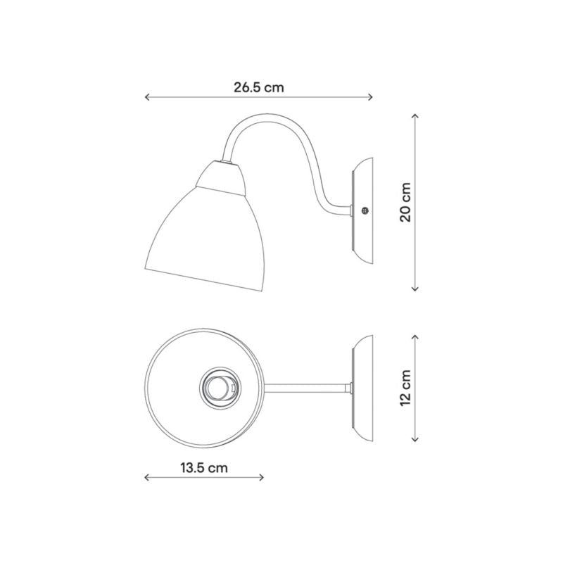 GoodHome Saucats 1-punkts væglampe E27 i antik bronze