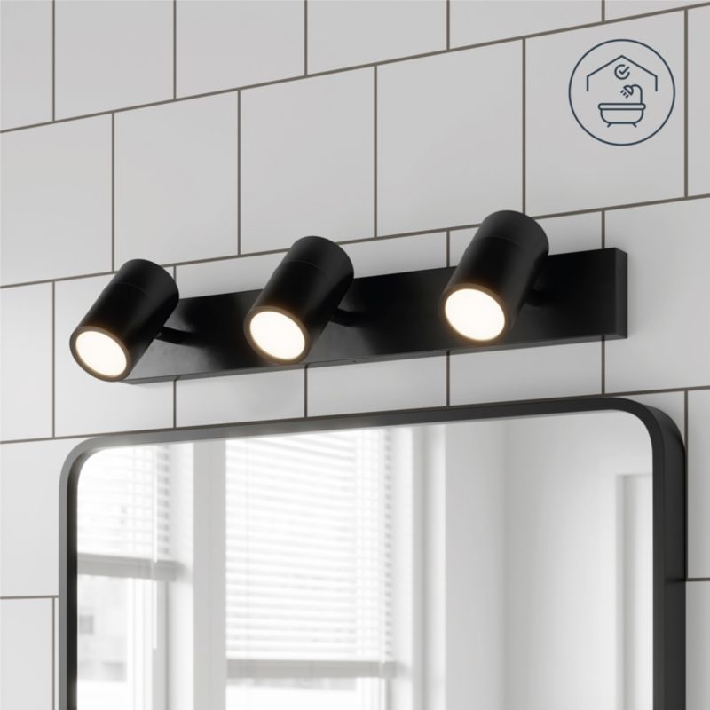 GoodHome Tellot væglampe 3 x GU10 IP44 mat-sort