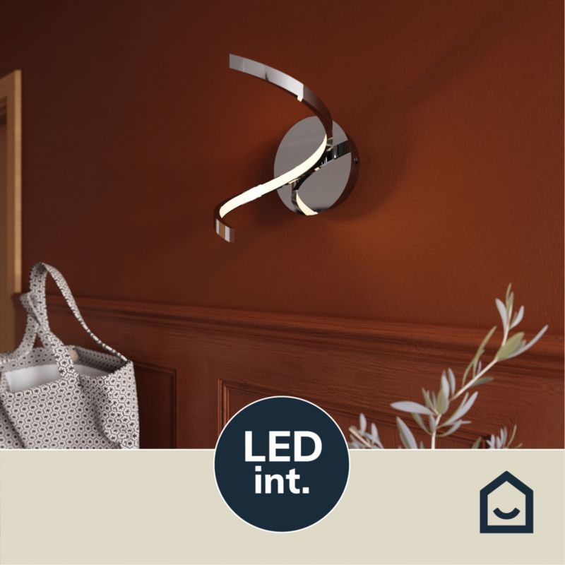 LED Væglampe Pegmati 22 cm Krom