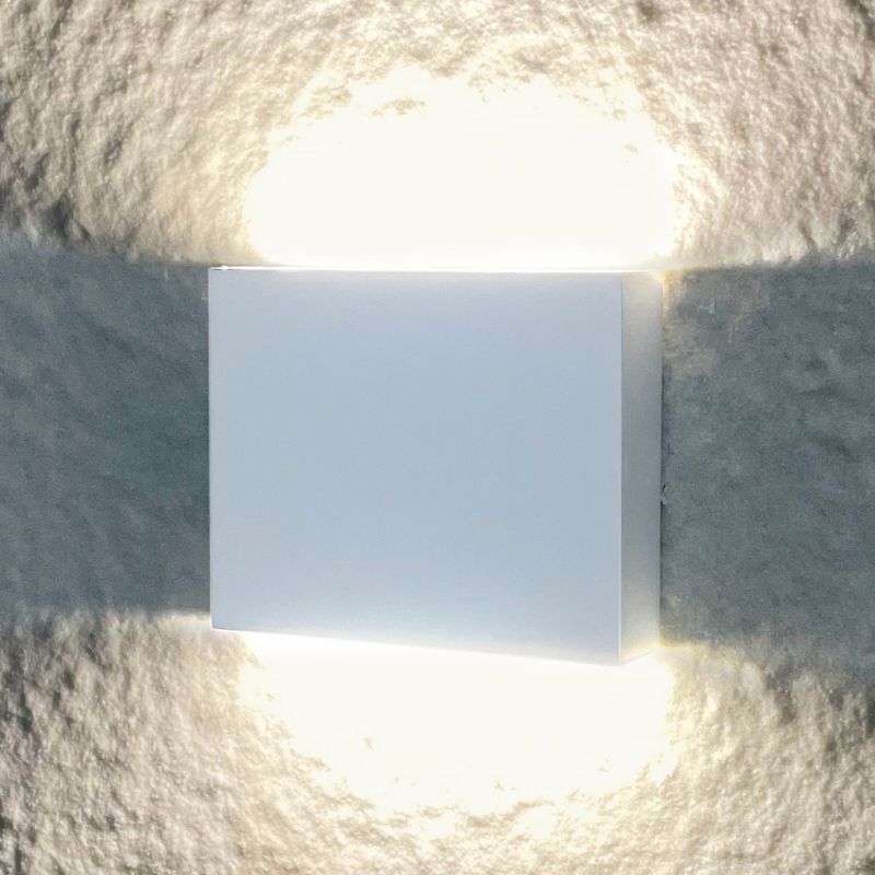 LED-væglampe Chicago 11x9 cm Hvid IP44 4000K