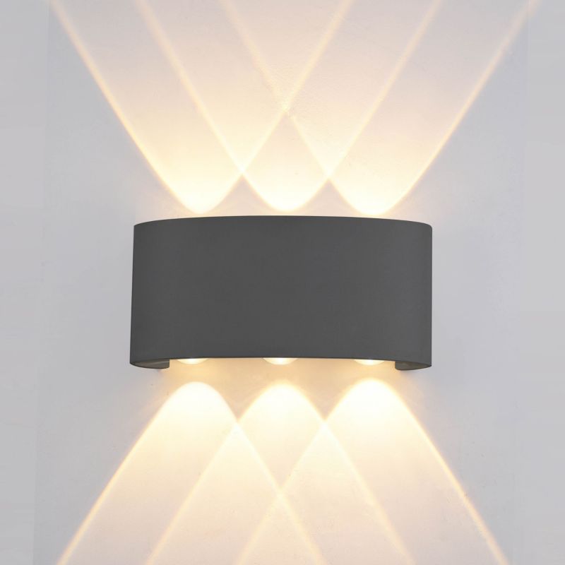 Ortelo væglampe 1 x 6 W LED mat-sort