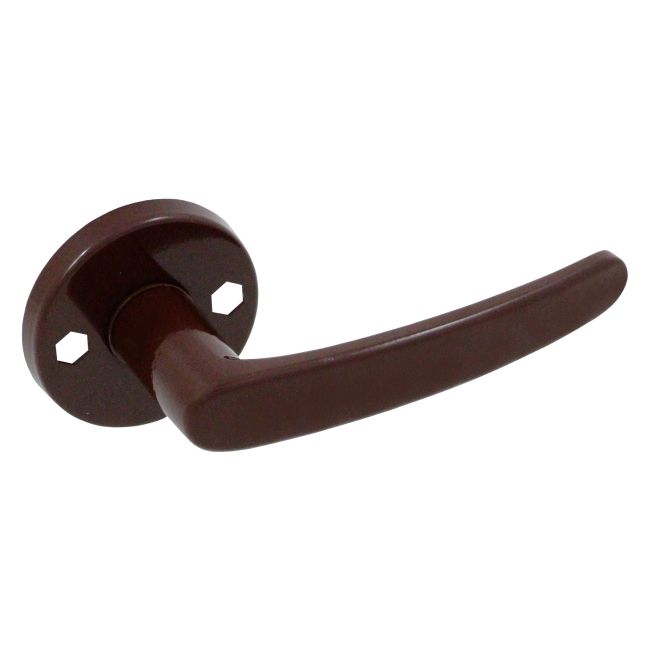 Lakeret brun dørhåndtag