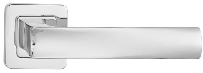 Metalbud Euforia dørhåndtag med kvadratisk roset i krom