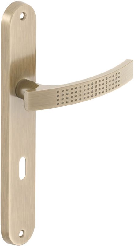 Verso Astra dørhåndtag 72 mm med nøgle, patineret finish