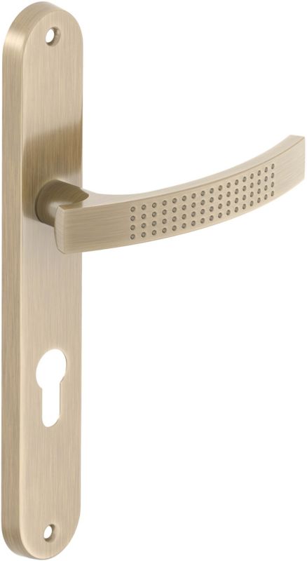 Dørhåndtag Verso Astra 72 mm til indsatslås i patineret finish