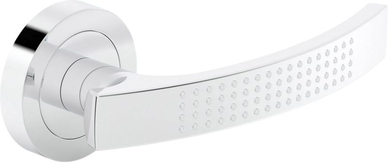 Dørhåndtag Verso Astra med rund roset i krom