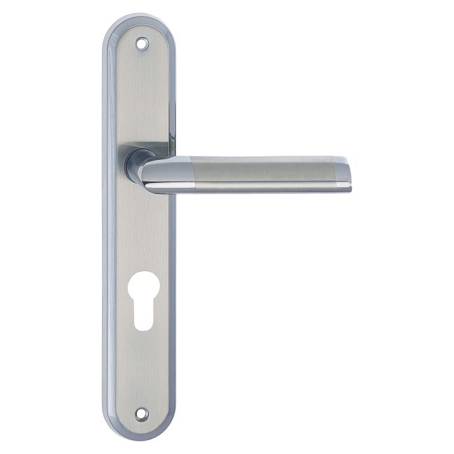 Dørhåndtag Verso Daro 72 mm til cylinder, krom/satin