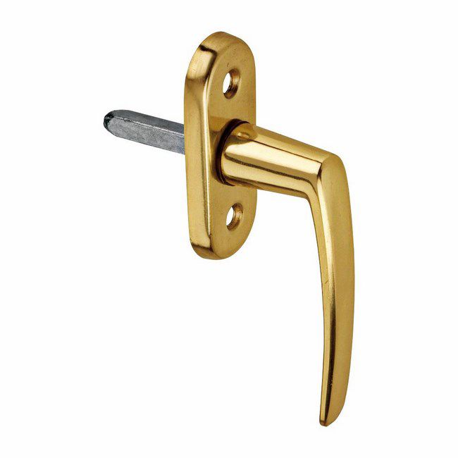 Enkeltarmet vindueshåndtag S i messing