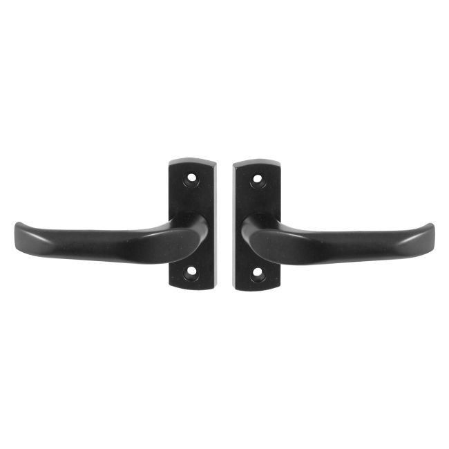 Sort delt dørgreb med indsats