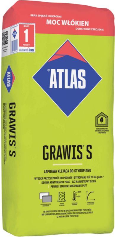 Atlas Grawis S 25 kg lim til polystyren