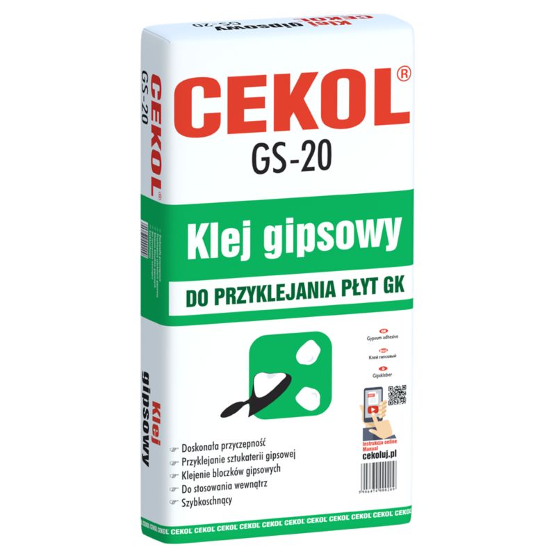 Gipsklæber Cekol GS-20 20 kg