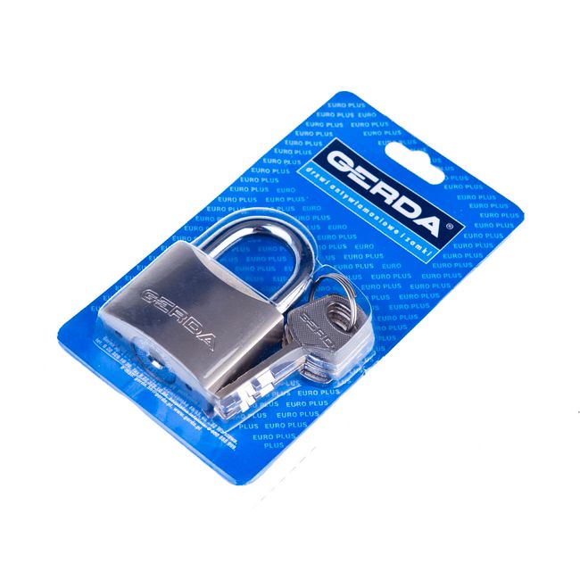 Forstærket hængelås Gerda S-40 i messing