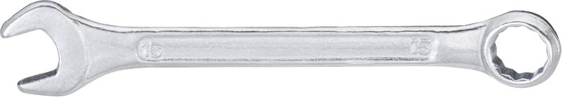15 mm kombinationsnøgle med fladt og ringet hoved