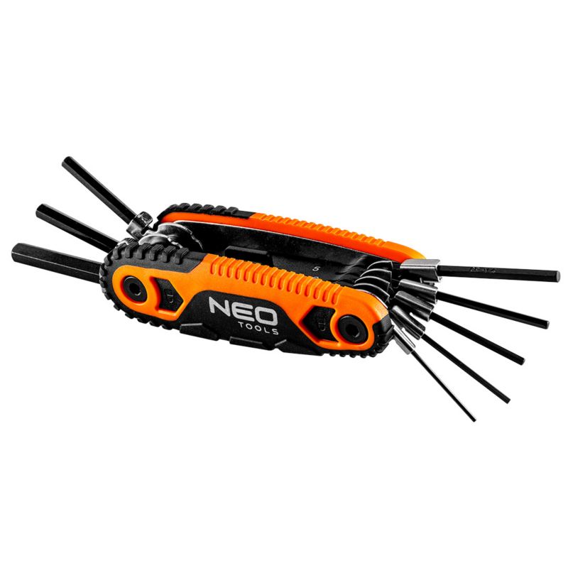 Hexnøgler med greb NEO TOOLS 1,5, 2, 2,5, 3, 4, 5, 6, 8 mm sølv 1 sæt