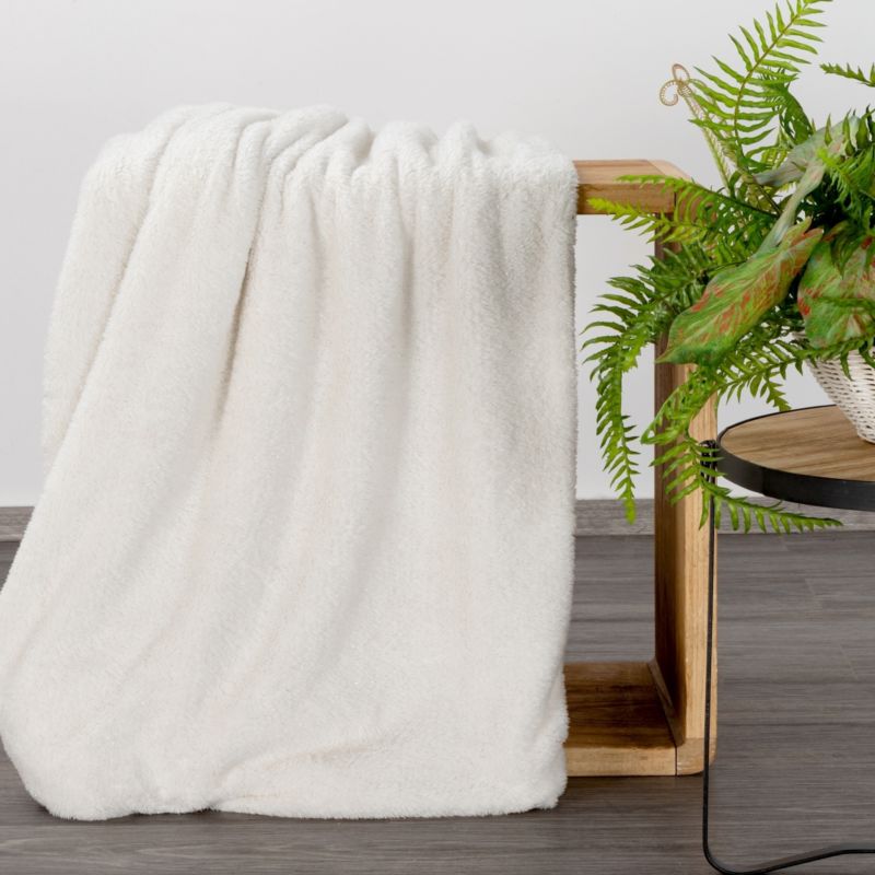 Eurofirany tæppe 150 x 200 cm hvid/sølvglans