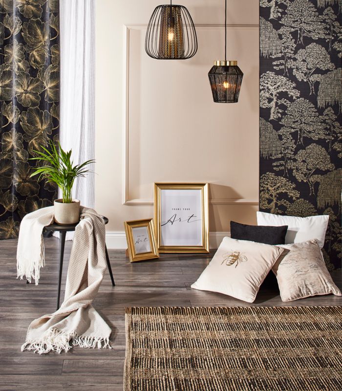 Eurofirany akryl plaid 130 x 170 cm beige / hvid