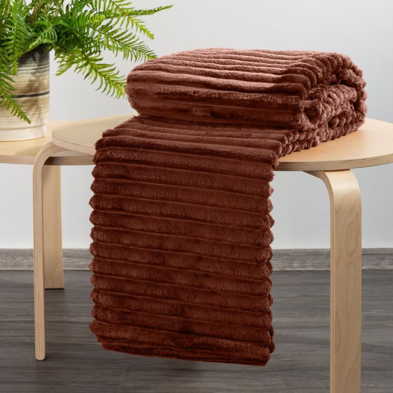 Eurofirany Soft plaid 150 x 200 cm i teglrød