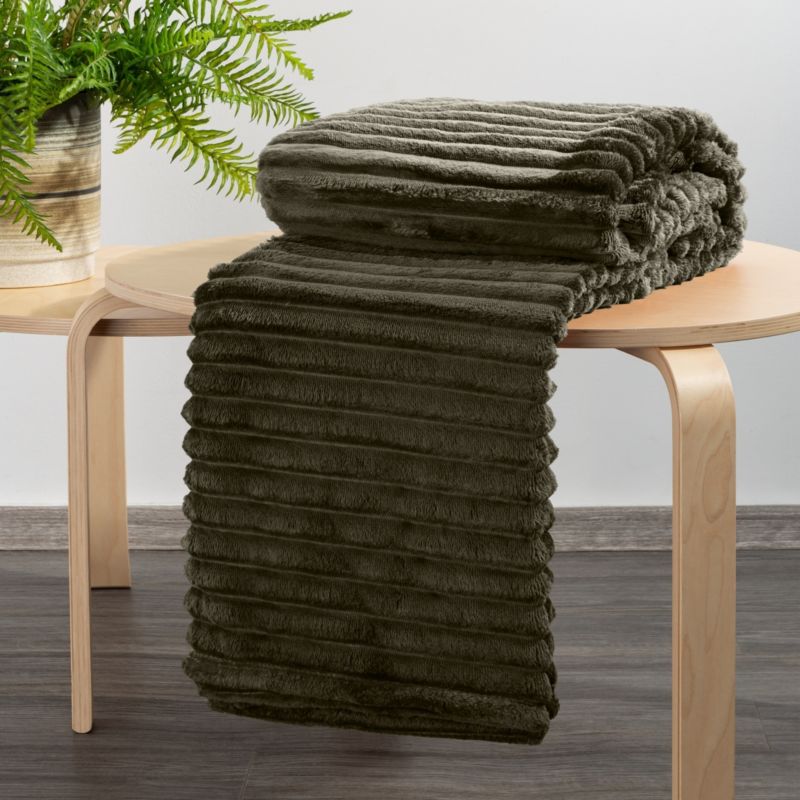 Eurofirany Soft plaid 150 x 200 cm i olivengrøn