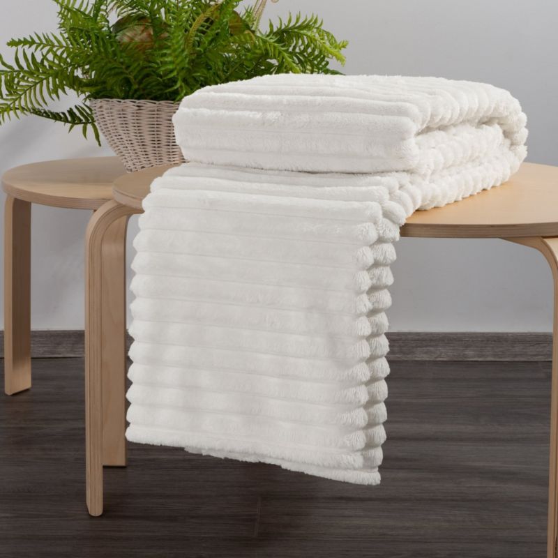 Eurofirany Soft tæppe 200 x 220 cm hvid