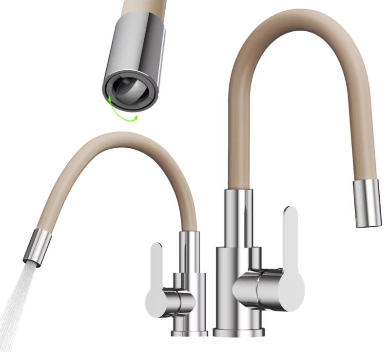 Køkkenarmatur Grado Plus med Fleksibel Tud Beige