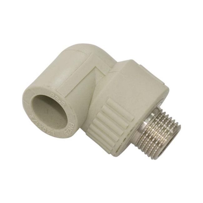 90° PP-R vinkelfitting med udvendigt messinggevind 20 x 1/2" fra Idmar Group