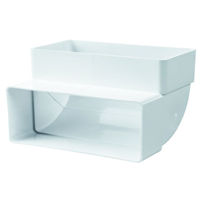 Vents lodret bøjning 90 grader 204 x 60 mm