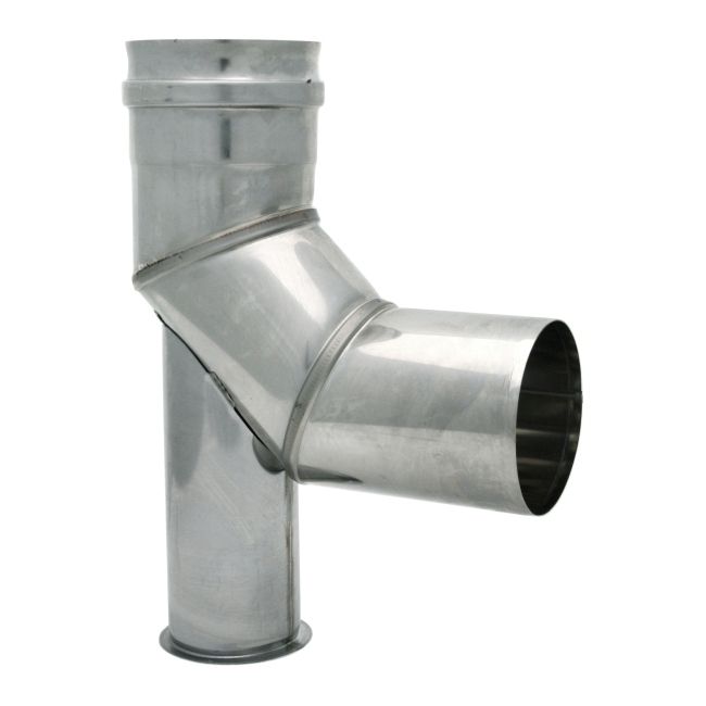 Spiroflex enkeltvægsbøjning med fod 80 mm i rustfrit stål