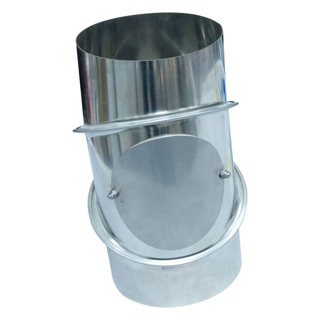 Justerbart 180° bøjning 0,8 mm til skorsten