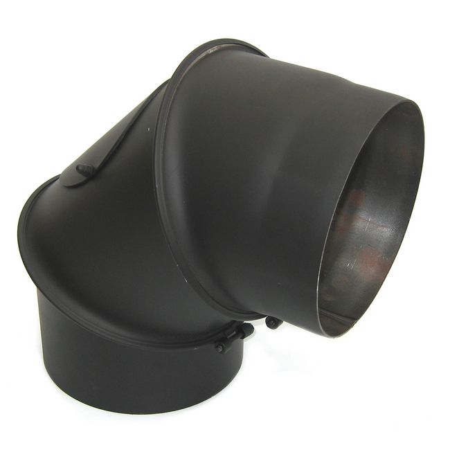 Justerbar Røgbøjning 130 mm Sort
