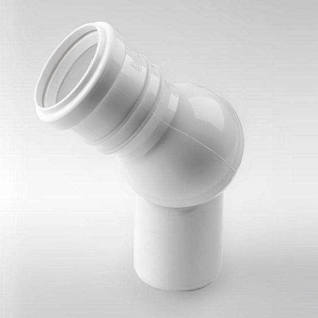 Justerbart afløbsbøjning Pipelife 32 mm hvid